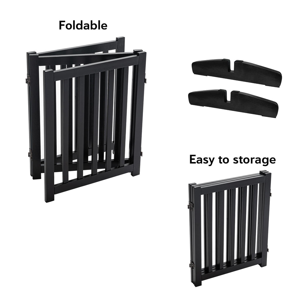 LZRS Freestanding Dog Gate with support feet provides stable placement on varied floors.
