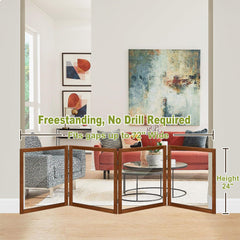 LZRS extra-wide clear dog gate indoor-use-stair-boundary keeps pets safe indoors.