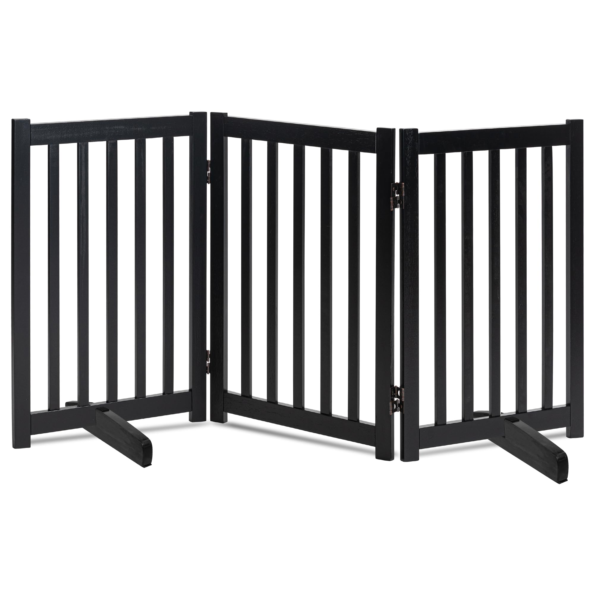 LZRS Freestanding Dog Gate front view shows sturdy boundary for doorways and stairs.