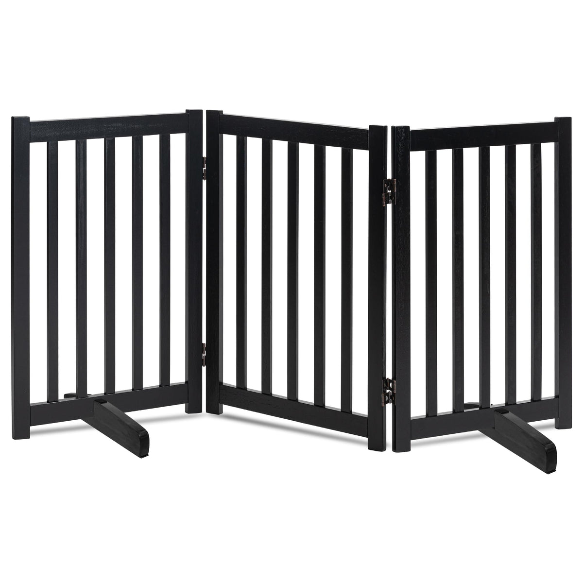 LZRS Freestanding Dog Gate front view shows sturdy boundary for doorways and stairs.