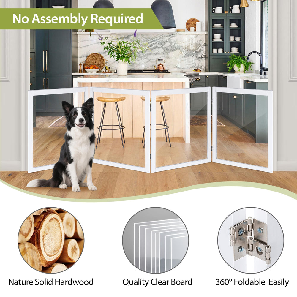 LZRS freestanding pet gate for stairs and hallways offers versatile containment.