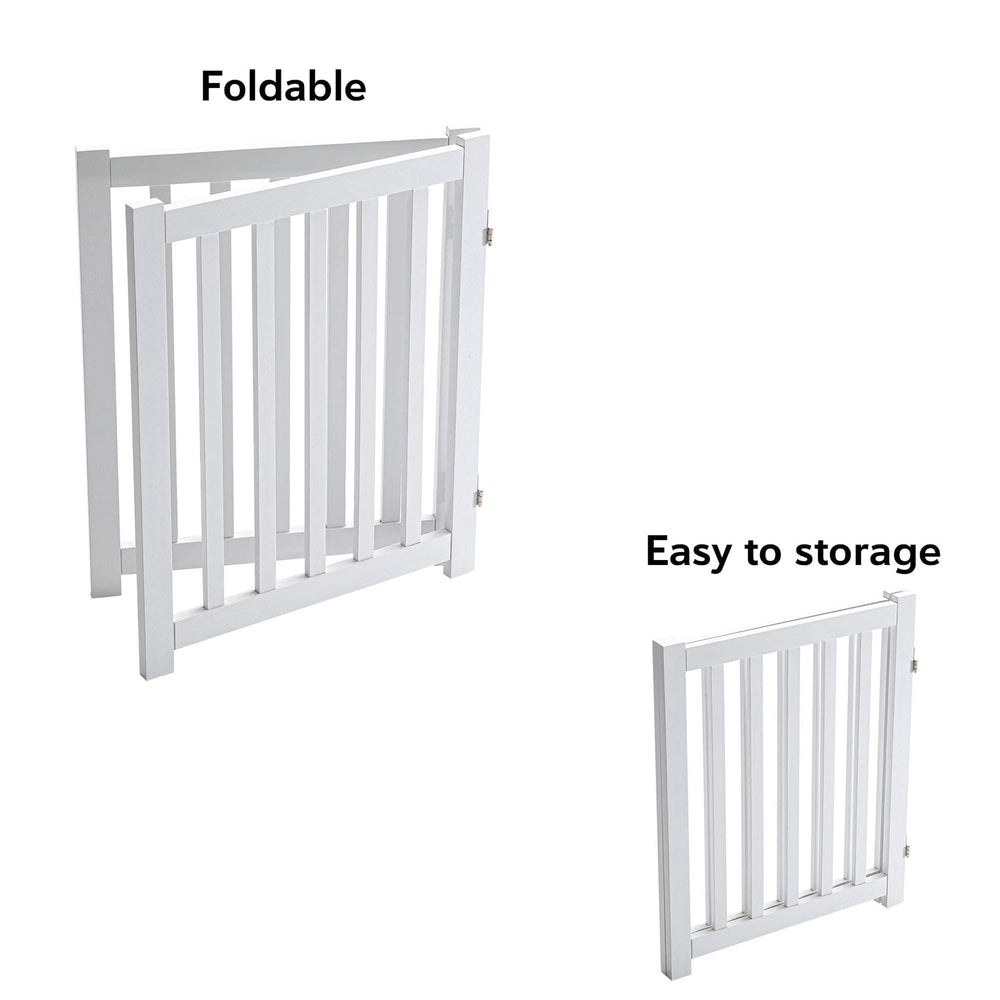 LZRS gate with rubber feet protects floors during hallway use.
