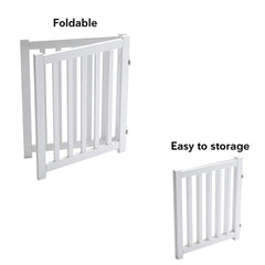 LZRS gate with rubber feet protects floors during hallway use.