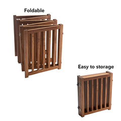LZRS wooden dog gate anti-slip pads protect floors and prevent sliding