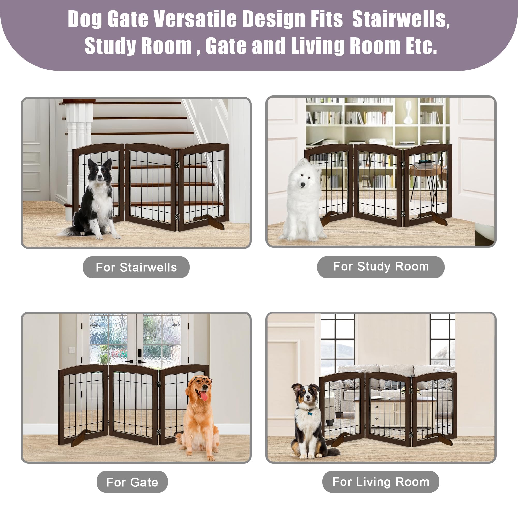 LZRS wooden gate blends with décor while keeping pets contained.