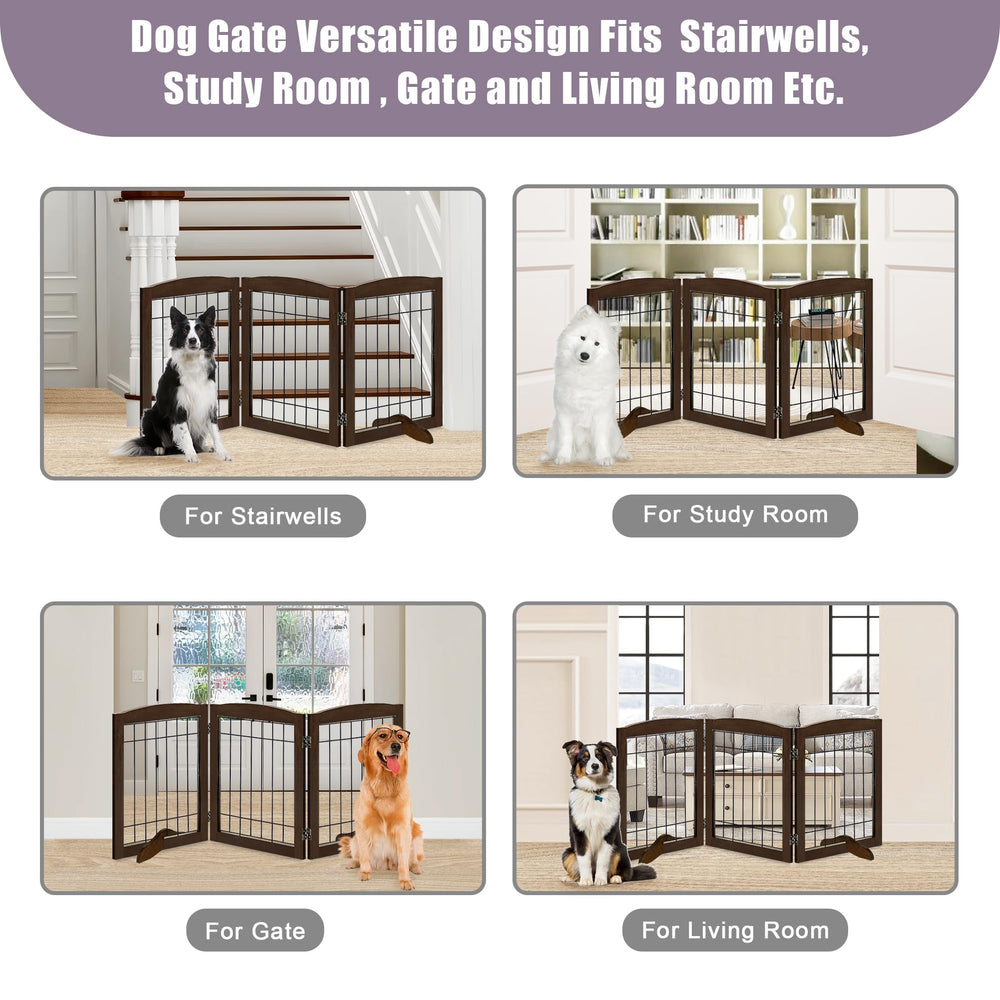 LZRS wooden gate blends with décor while keeping pets contained.