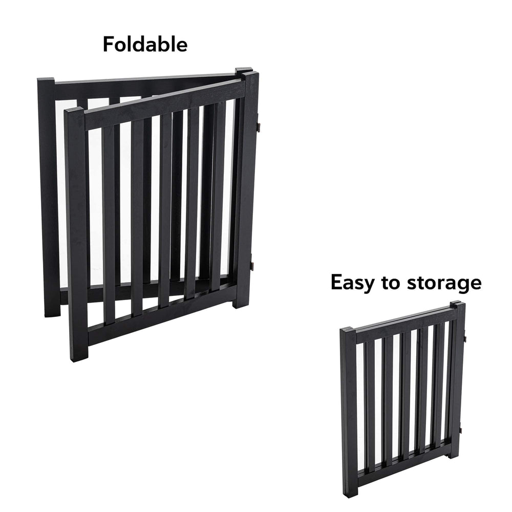LZRS wooden dog gate doorway application provides temporary pet separation