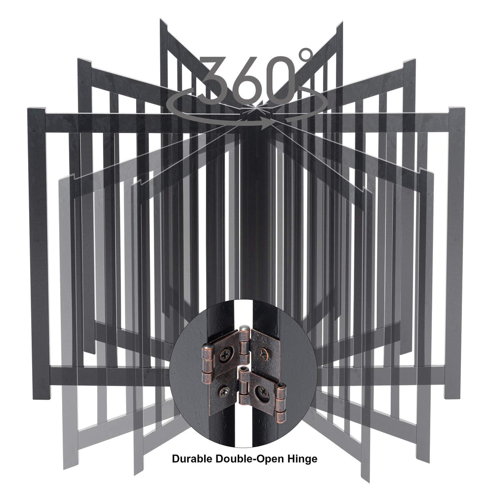 LZRS wooden gate on stairs helps manage pets safely