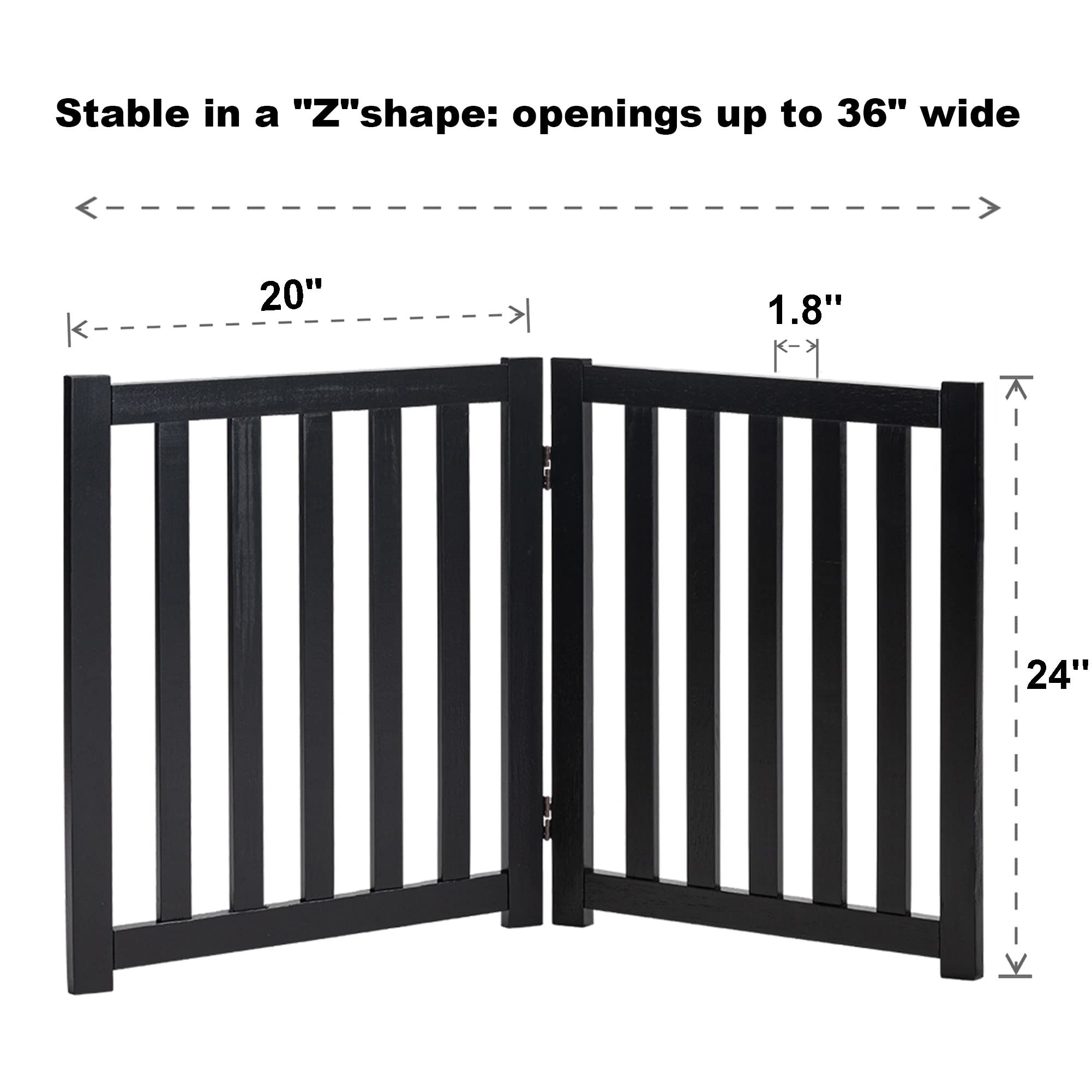 LZRS 2-Panel wooden gate standalone setup for quick room barriers