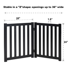 LZRS 2-Panel wooden gate standalone setup for quick room barriers