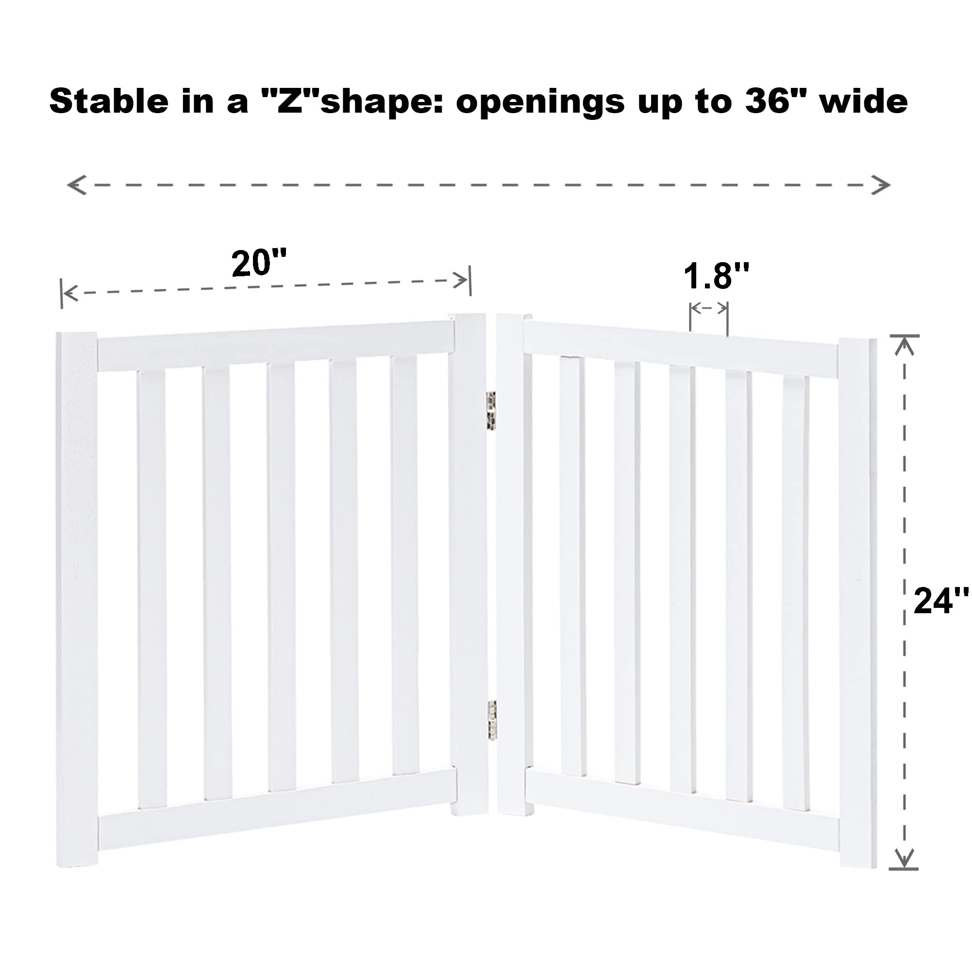 LZRS wooden pet gate with 360-degree hinges enables flexible room configuration.