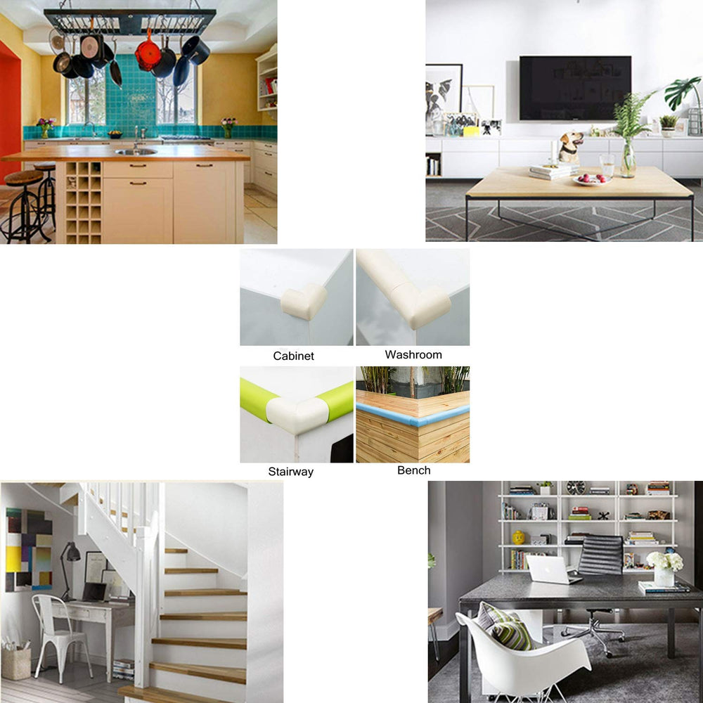 M2cbridge corner protectors offwhite with rounded corners for safer furniture contact.