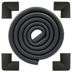 M2cbridge U-Shape Edge Guard long black installed on a table edge for safe play