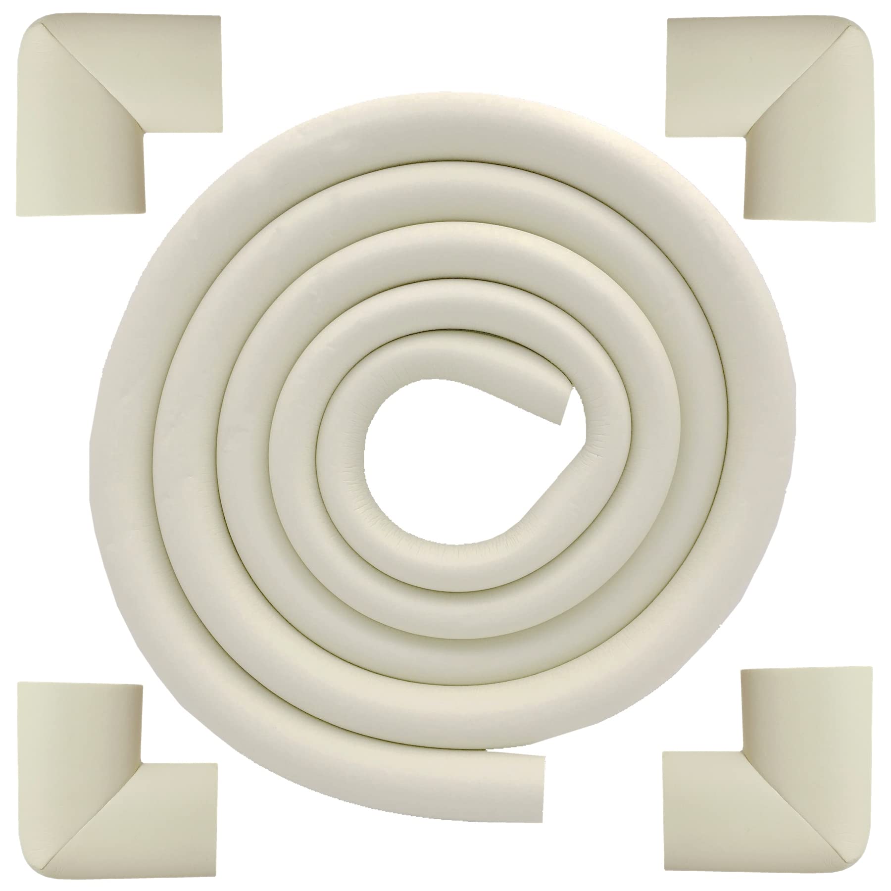 M2cbridge U Shape Edge Guard off-white with four corners protects furniture edges.
