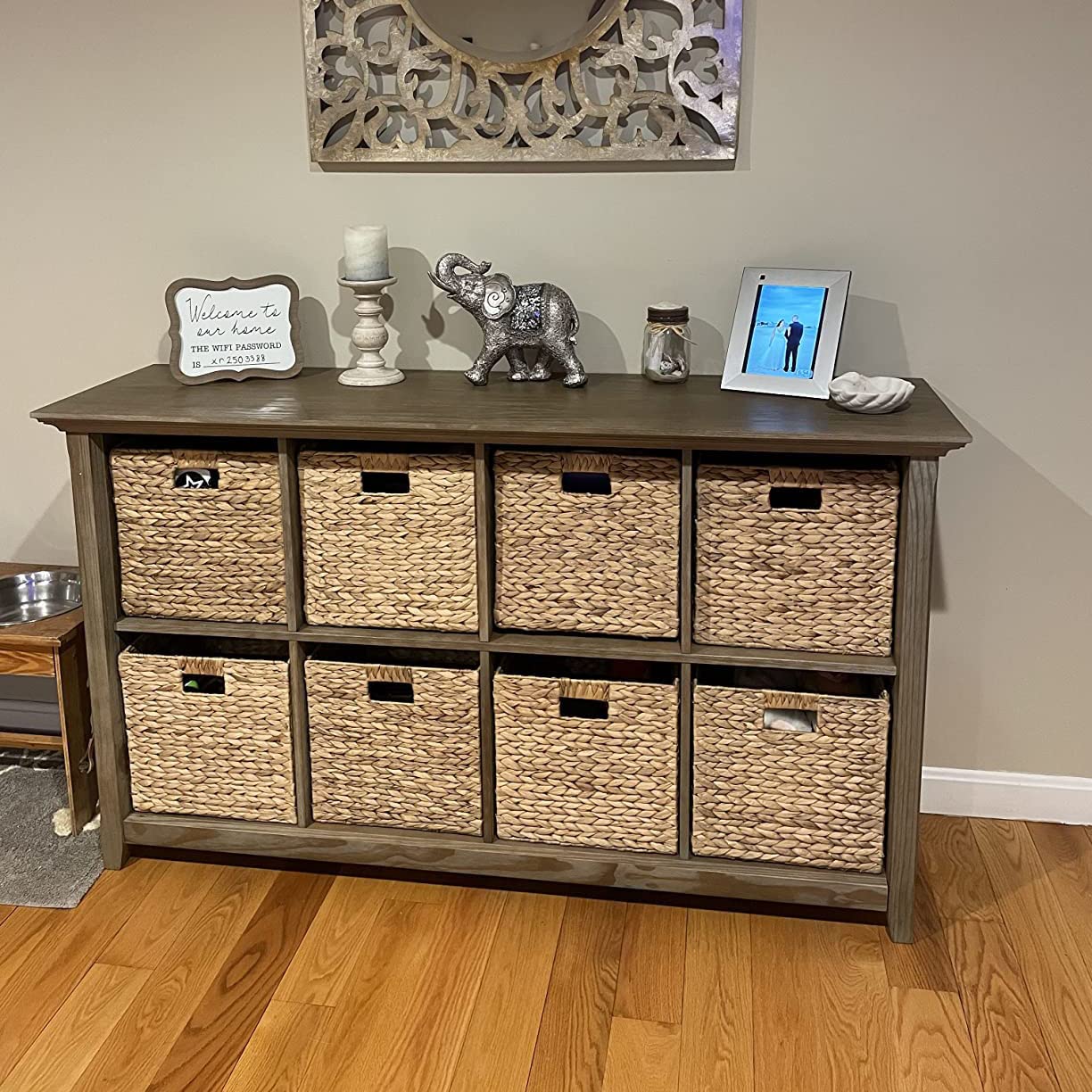 M4DECOR nursery storage basket keeps nursery room tidy.