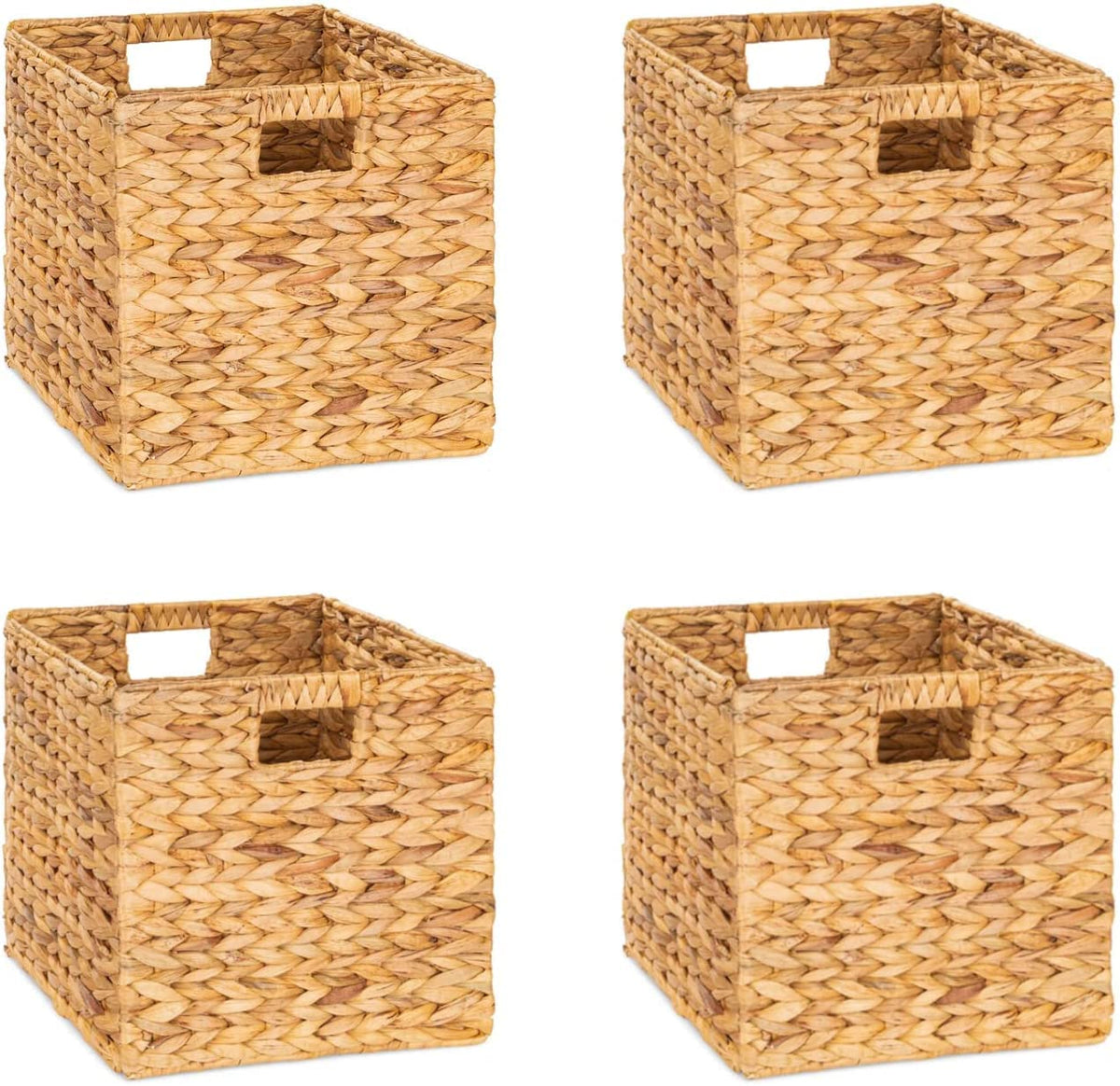 M4DECOR water hyacinth storage cube on shelf for easy access and neat organization