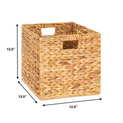 M4DECOR woven hyacinth basket with handles ready for quick grab-and-go use