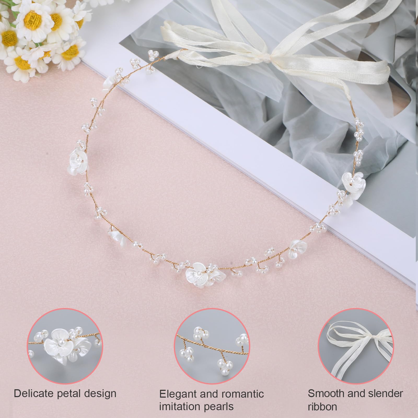 Maahongh Headband for Weddings Toddler Adjustable fits comfortably for events