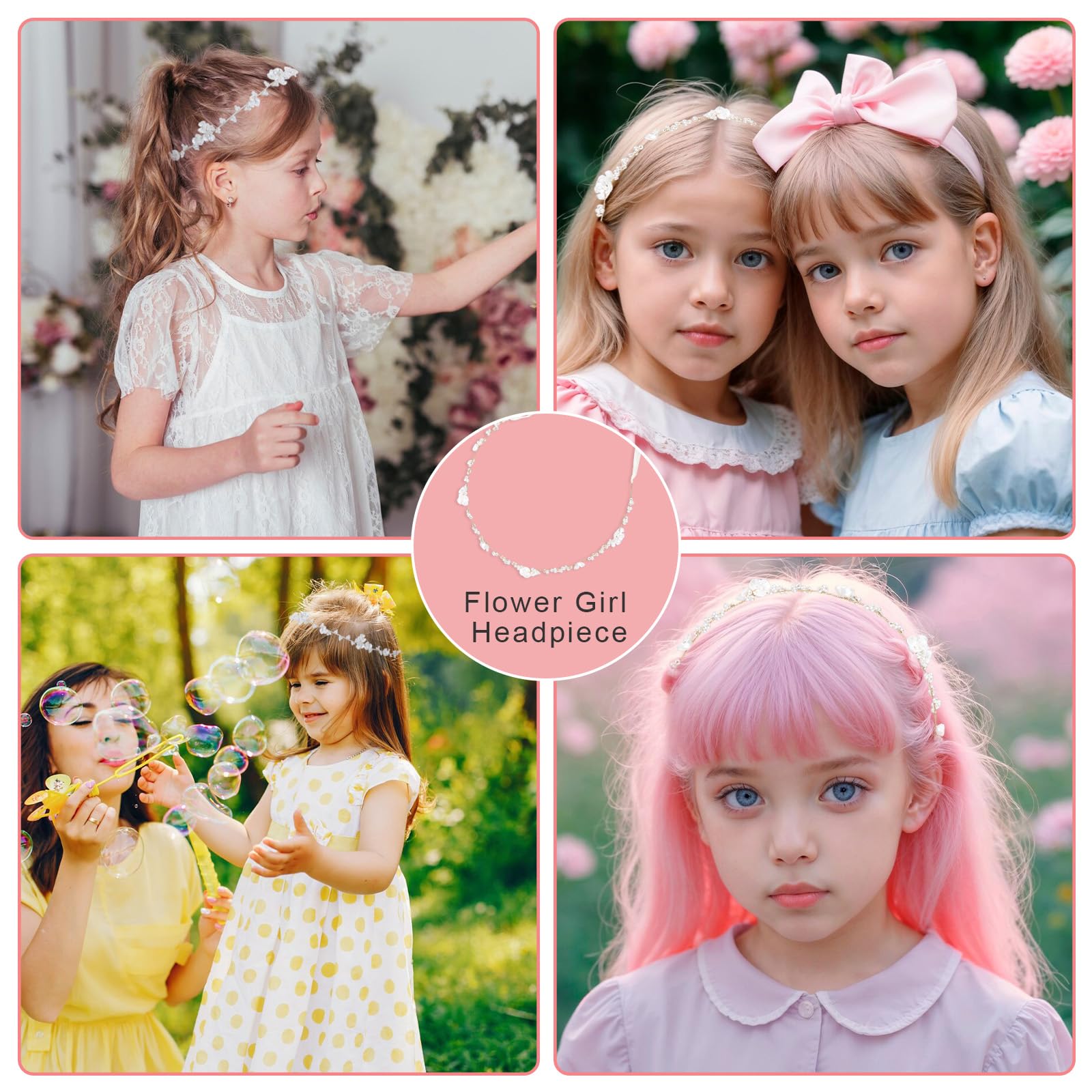 Maahongh kids crown suits various hairstyles for celebrations.