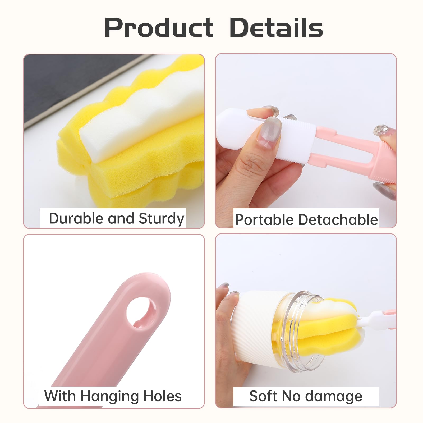 Maahongh replaceable brush head detail emphasizes eco-friendly, long-lasting cleaning.