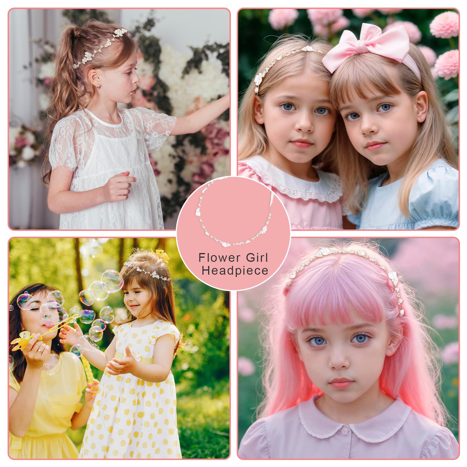 Maahongh Wedding Party Flower Crown for polished hairstyles