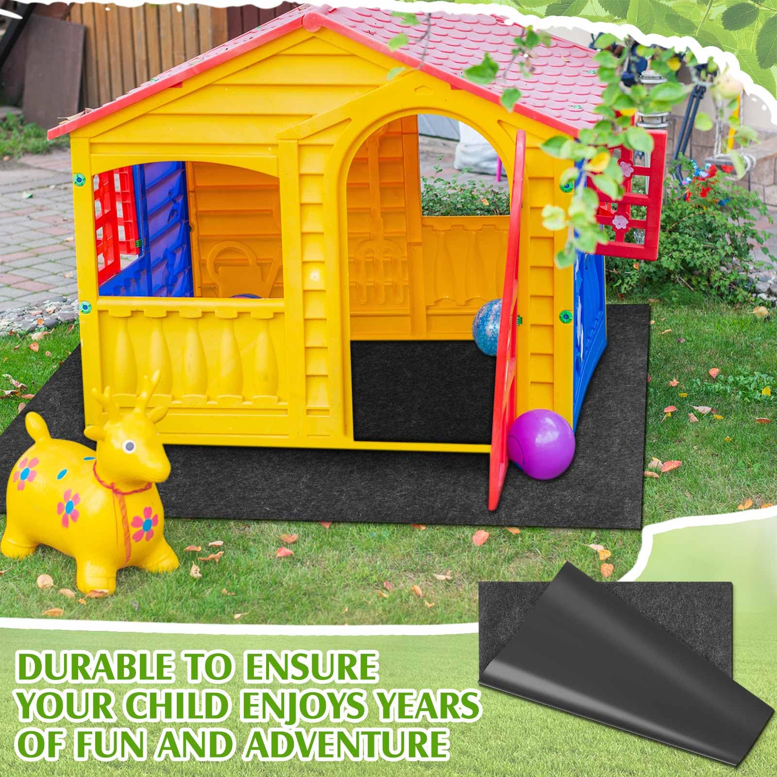 Maasechs playhouse mat washable design enables quick cleanup after outdoor adventures.