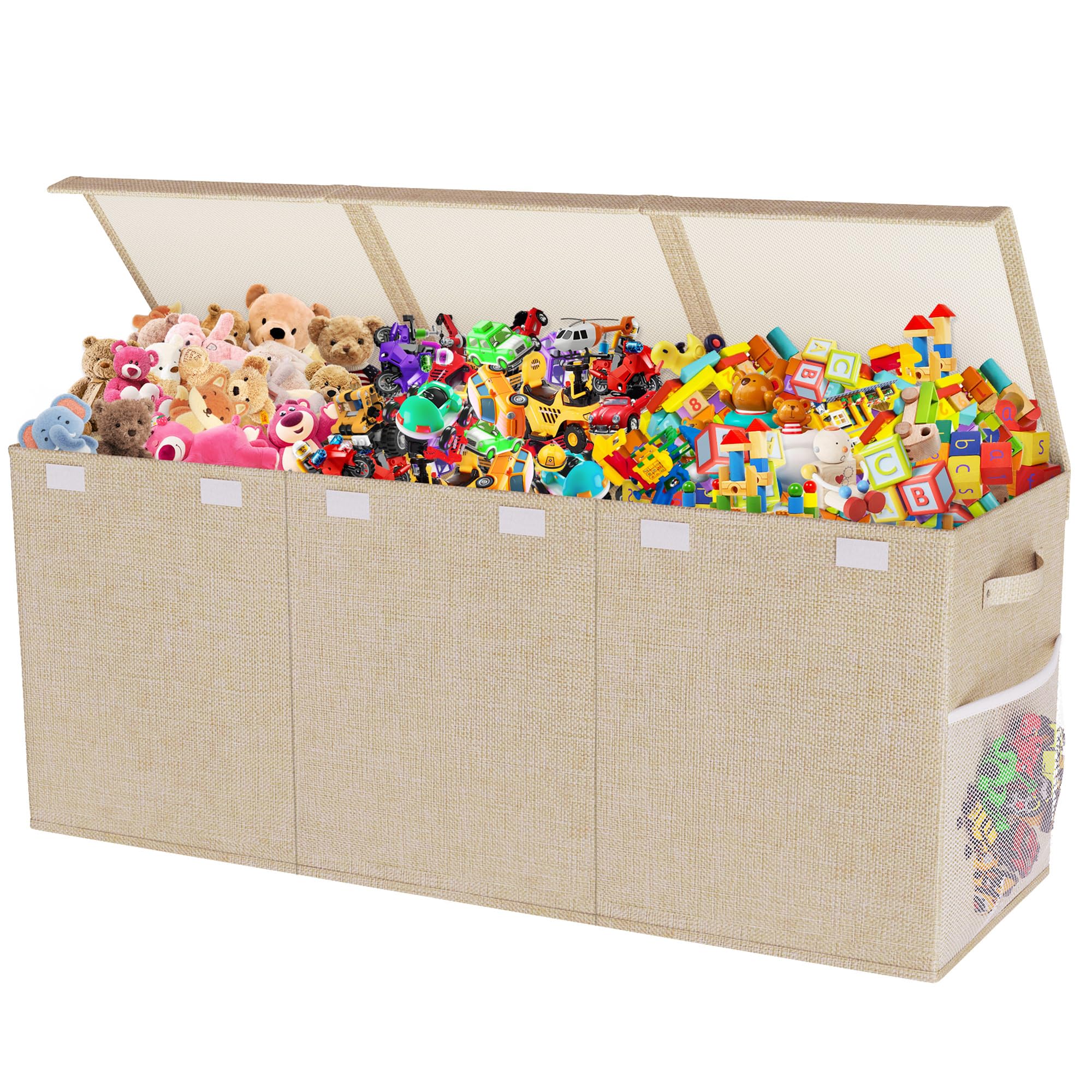 Mabahoo extra large toy box collapsed for space saving storage
