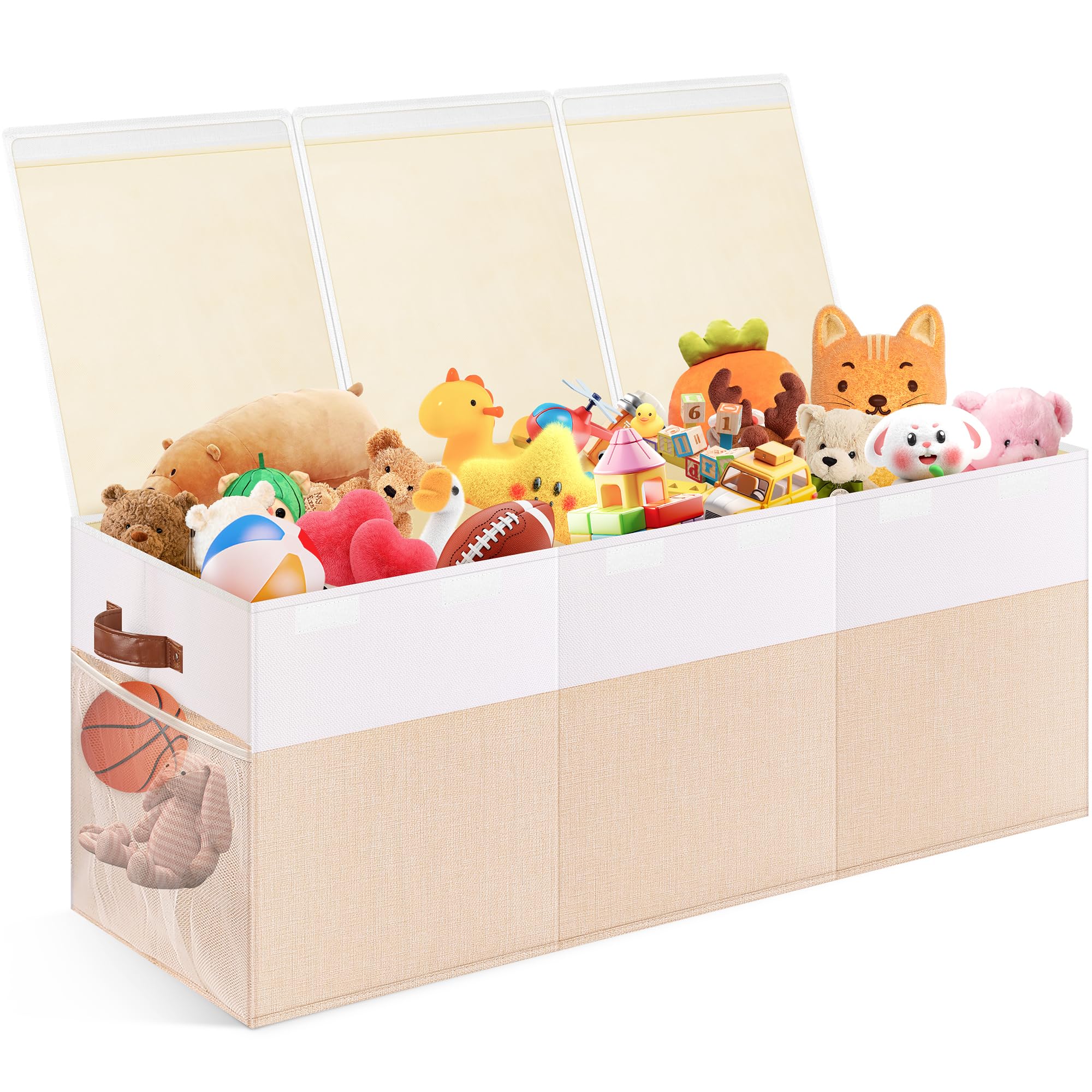 Mabahoo extra-large toy chest lid keeps toys dust-free and accessible