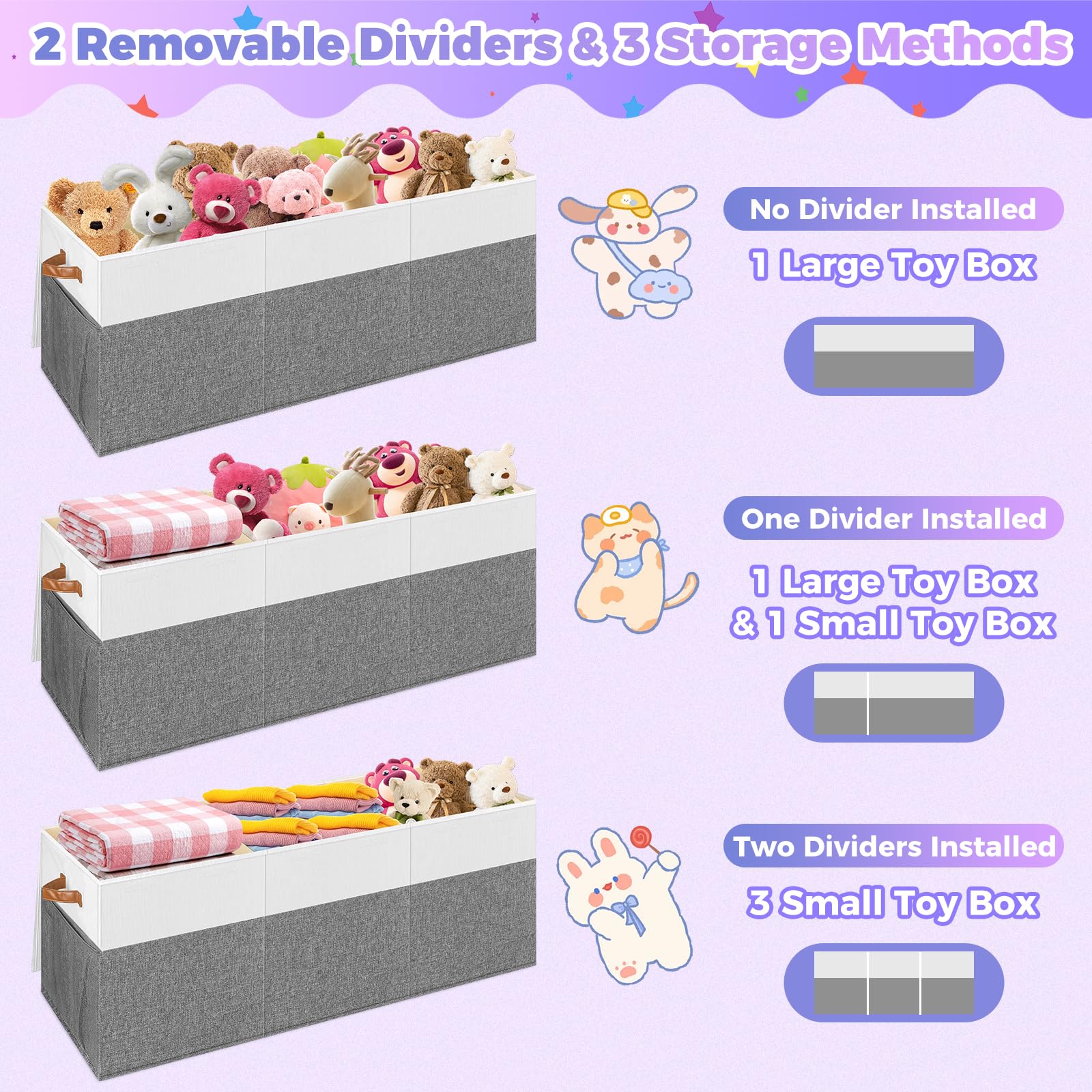 Mabahoo flip-top lid provides dust protection and neat closet organization.