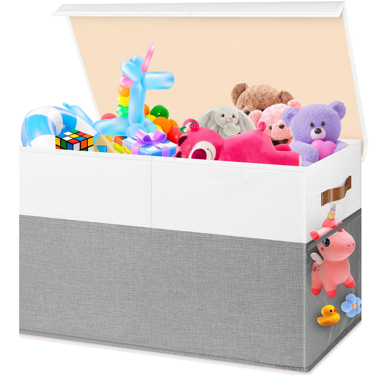 Mabahoo large toy box with collapsible lid keeps play area tidy and accessible.