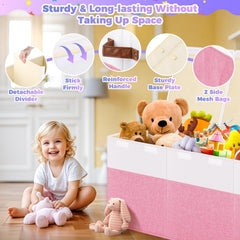 Mabahoo removable dividers for toy box help separate items for quick access.