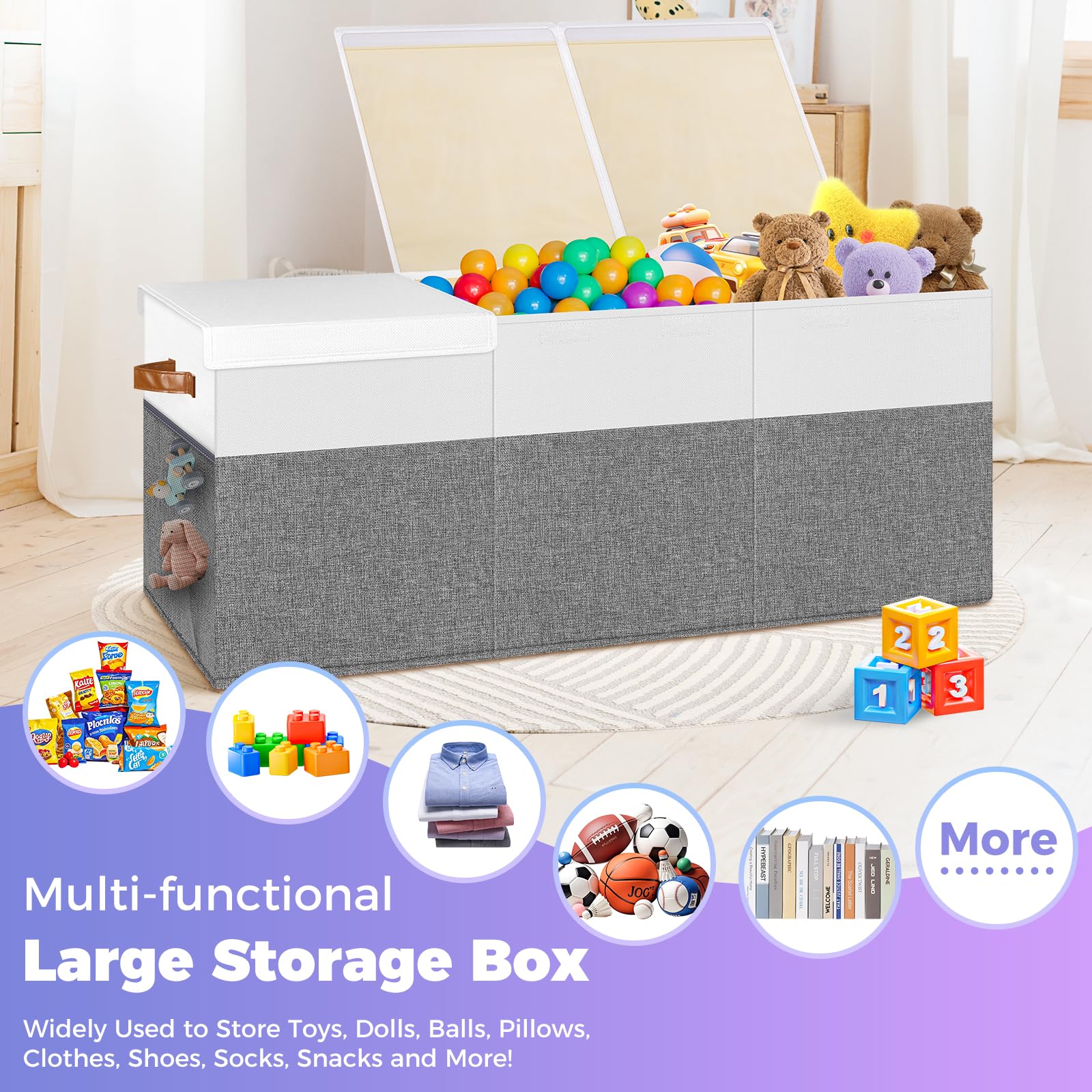 Mabahoo side mesh pockets keep small toys accessible and organized.