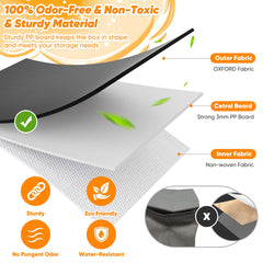 Mabahoo toy box collapsible design demonstrates space-saving organization