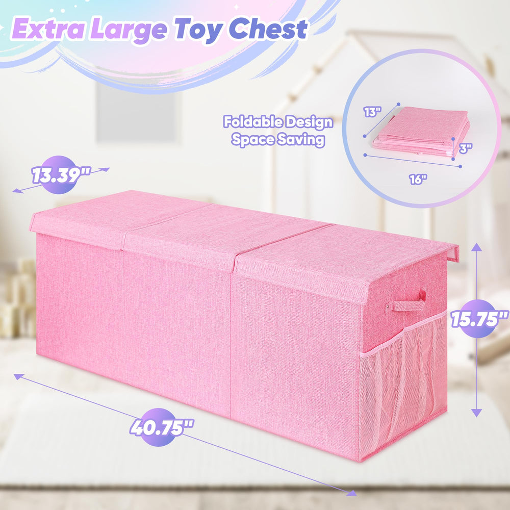 Mabahoo toy box folded under bed storage example saves space in small rooms.