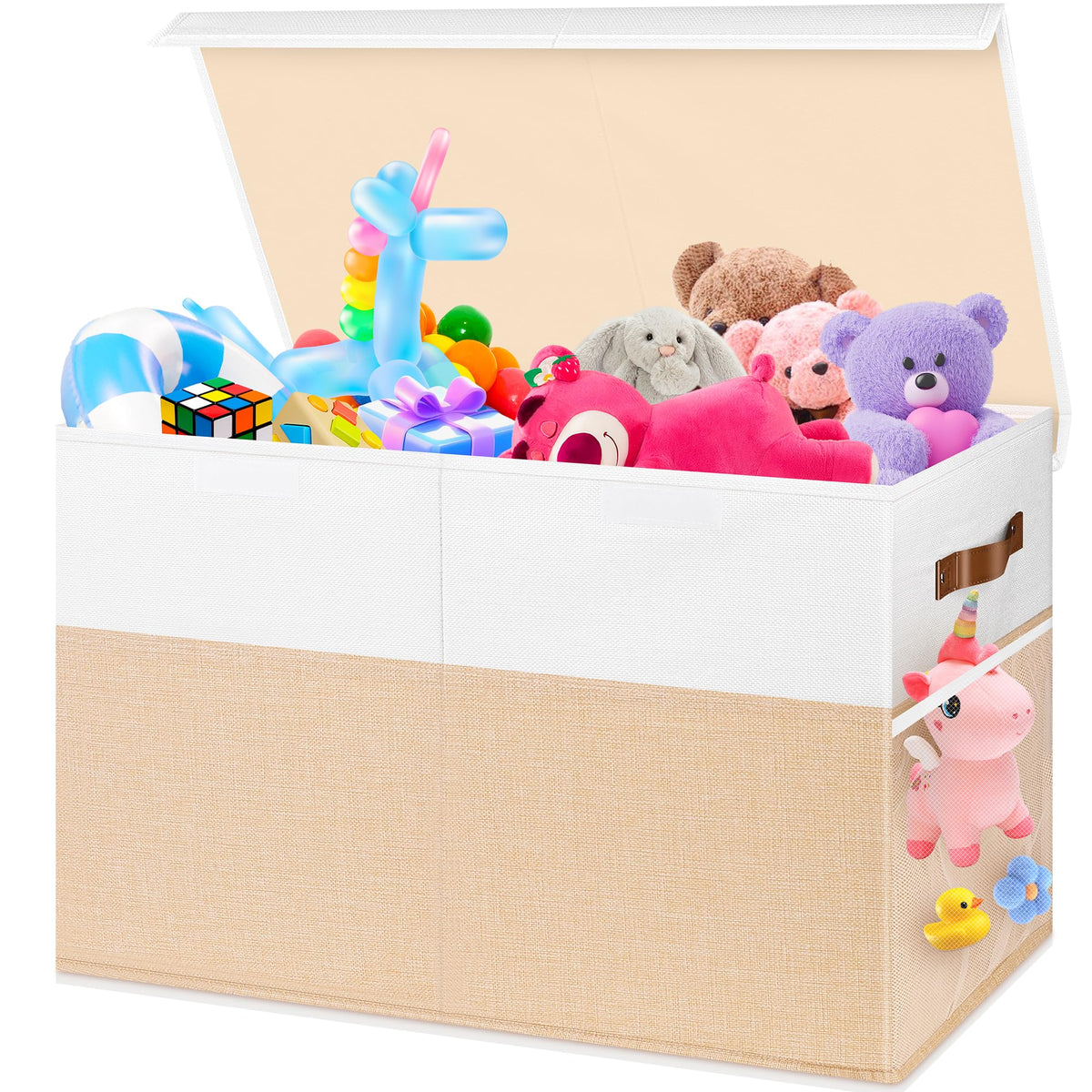 Mabahoo toy box lid showing secure closure for tidy storage