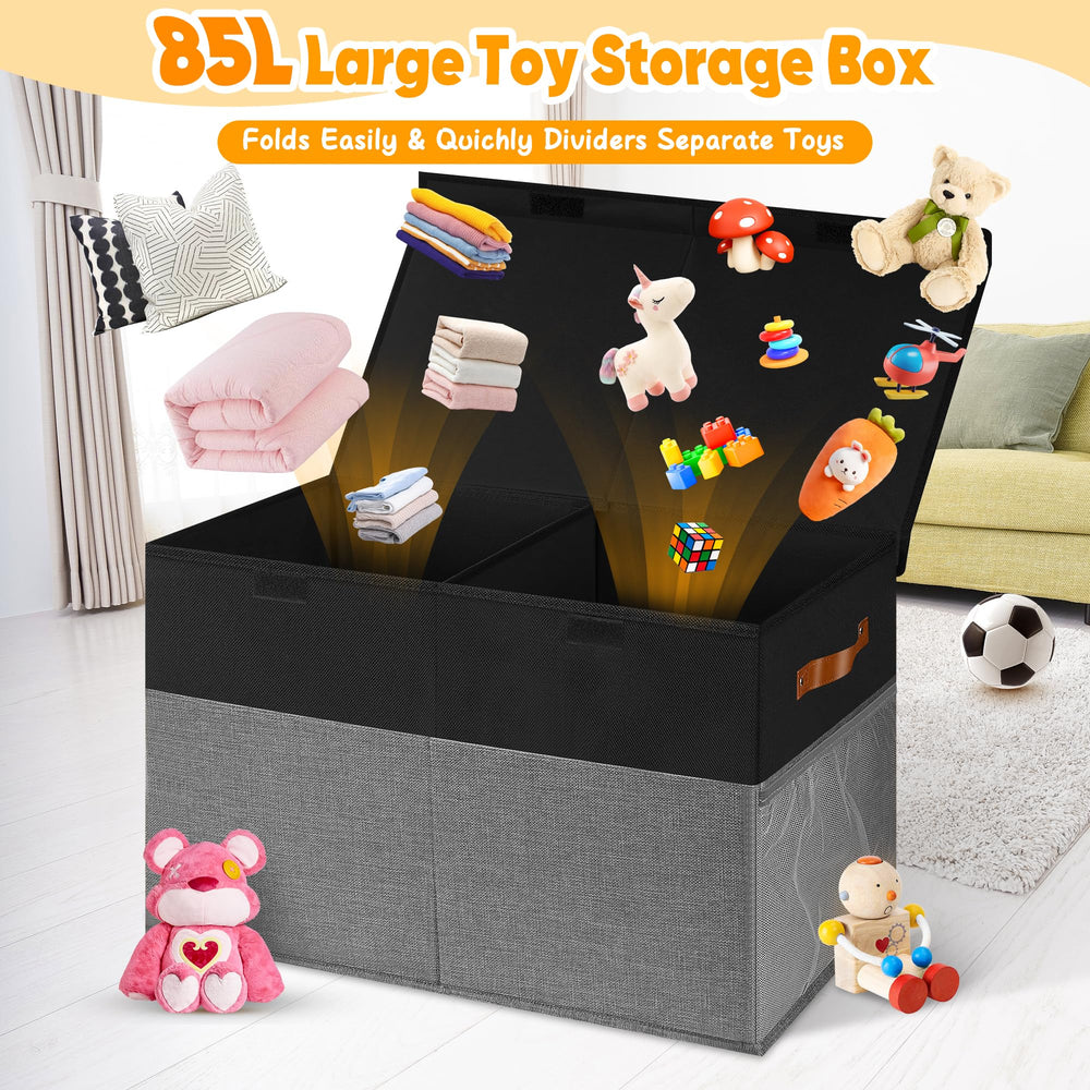 Mabahoo toy box removable divider for customizable compartments.