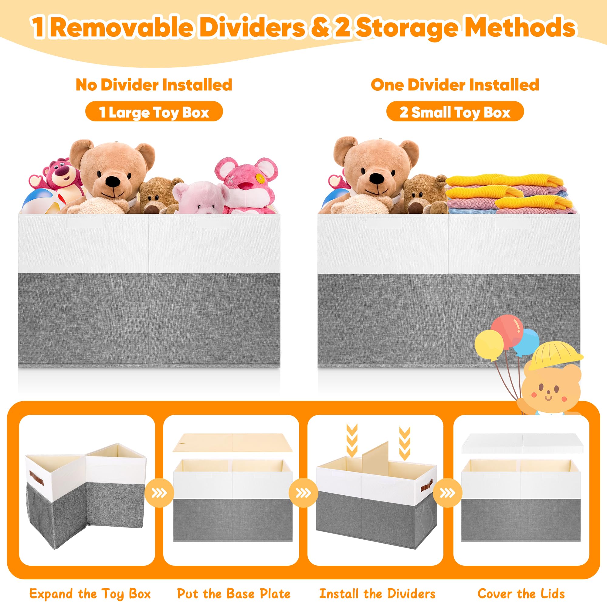 Mabahoo removable divider helps customize space for different items.