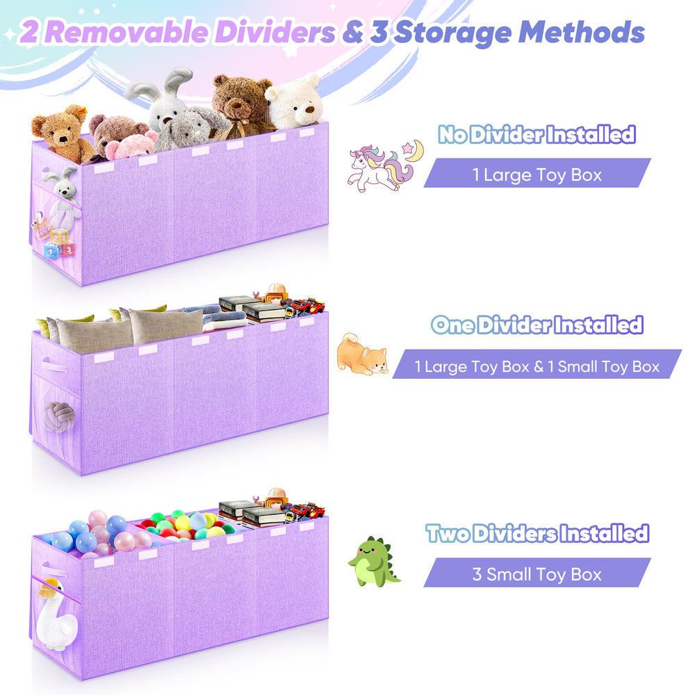 Mabahoo toy box riveted handles enable easy lifting and moving around the home
