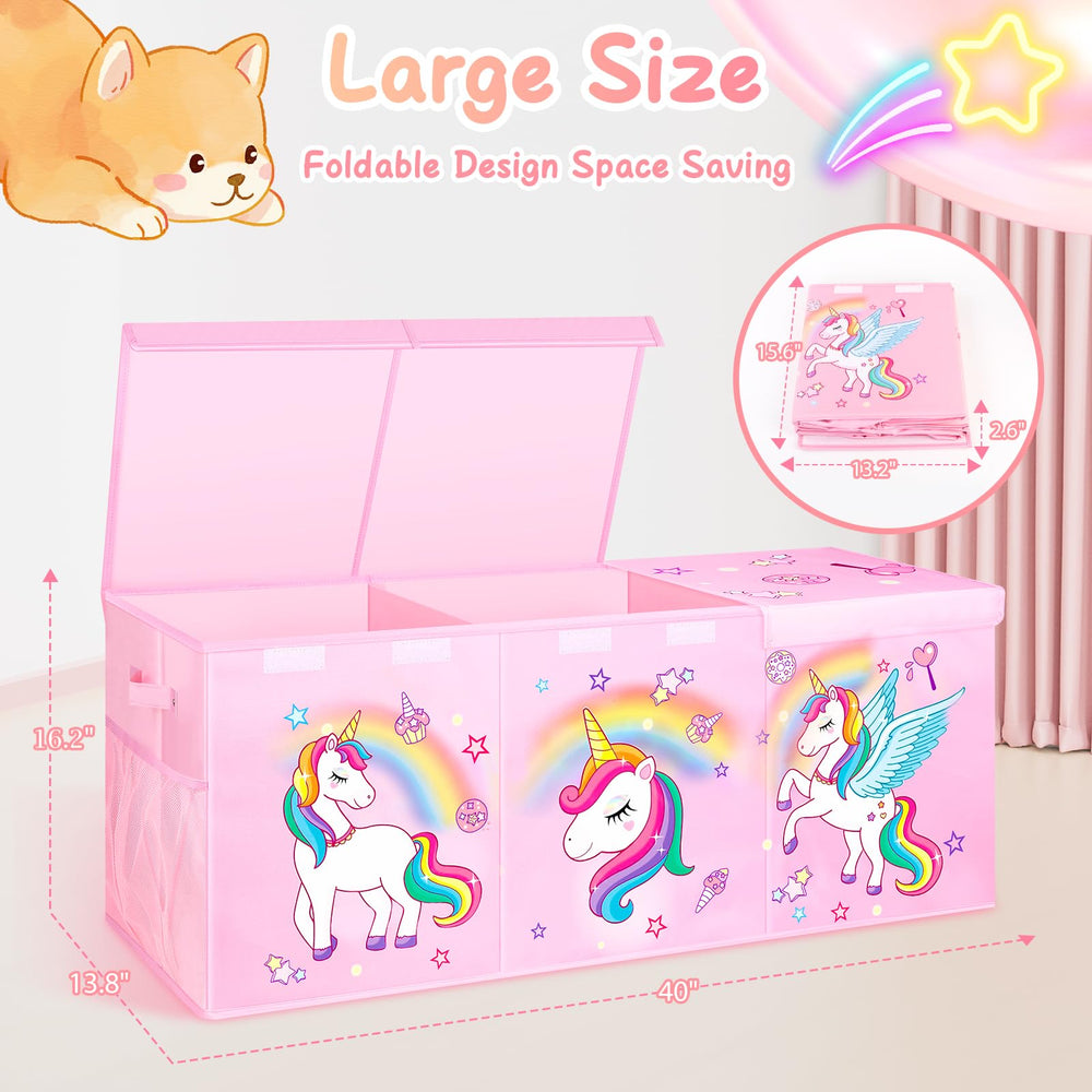 Mabahoo toy chest in playroom pink versatile nursery storage