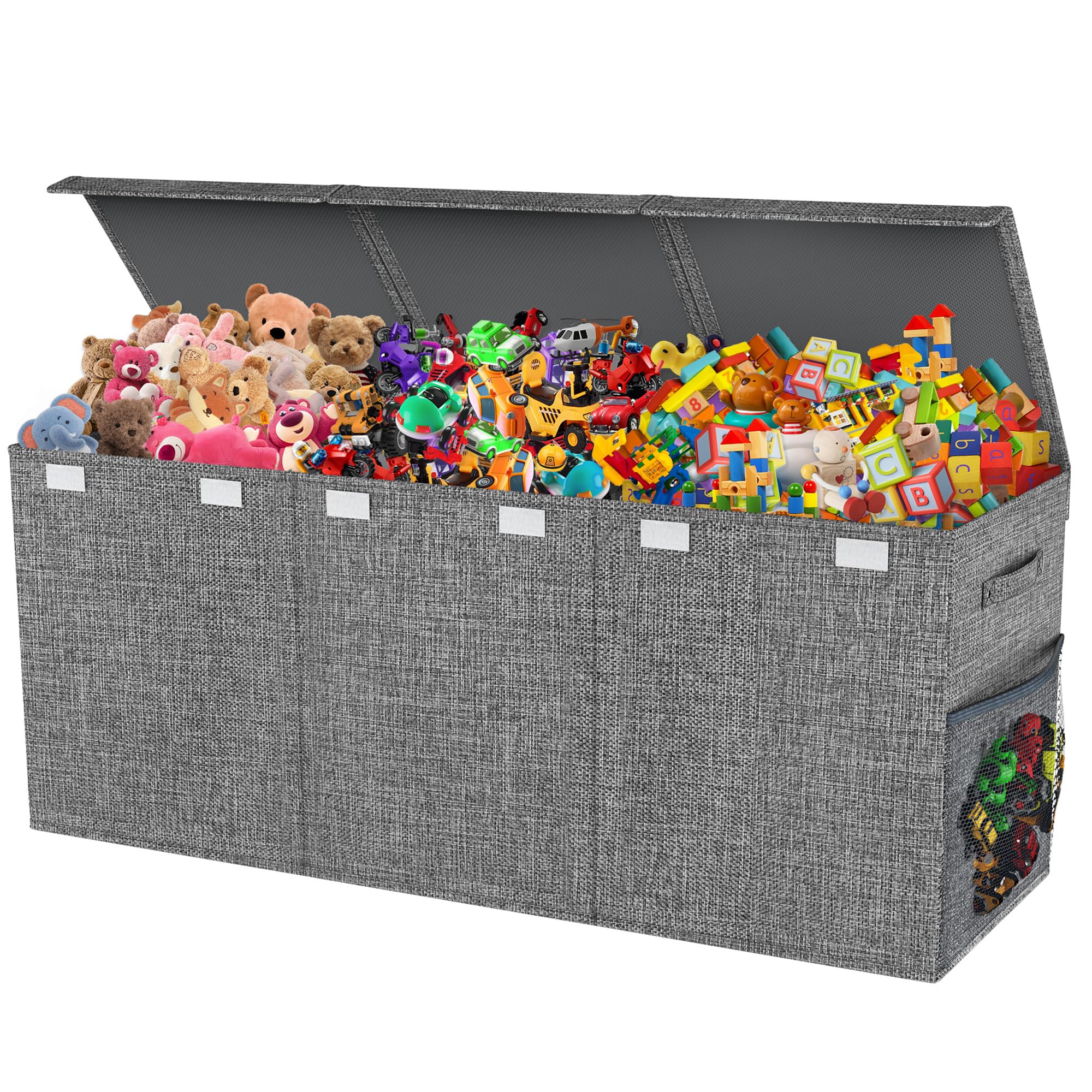 Mabahoo extra large toy box chest with lids, keeping playroom organized.