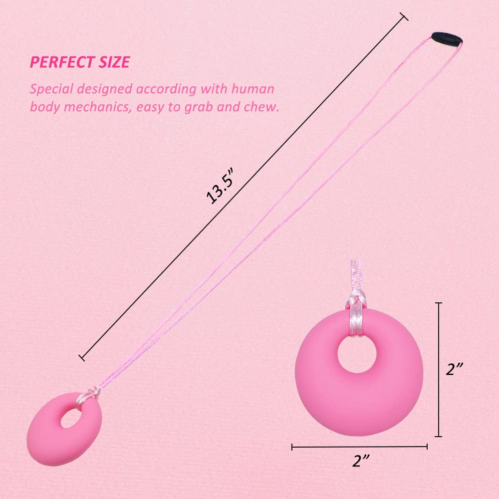 MaberryTech Direct donut chew necklace provides discreet sensory input on the go.