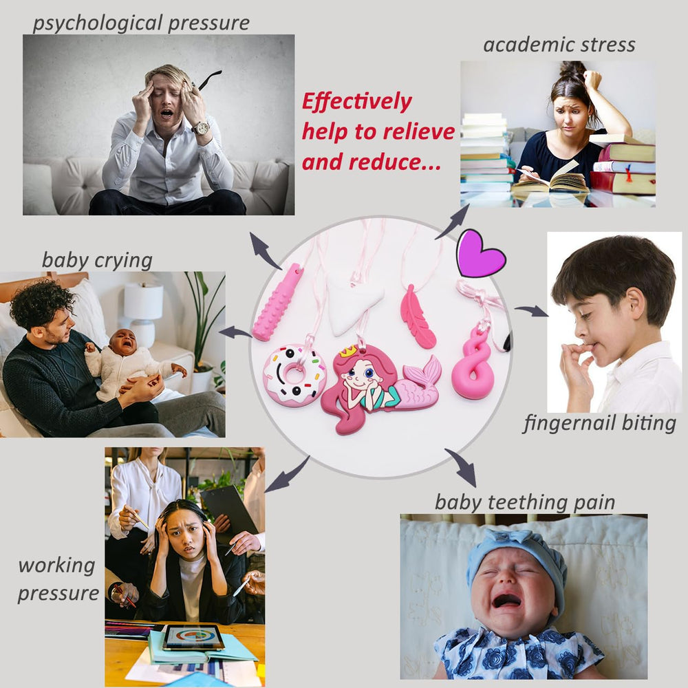 MaberryTech Direct chew necklace Twist shape supports mindful chewing for anxiety.