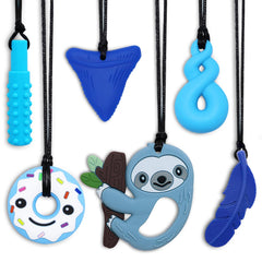 MaberryTech Direct 6-pack chew necklaces showing colorful set for safe, focused play