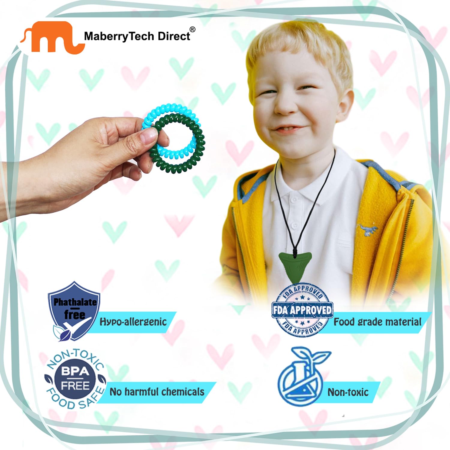 MaberryTech Direct calming focus use-case during classroom or work breaks.