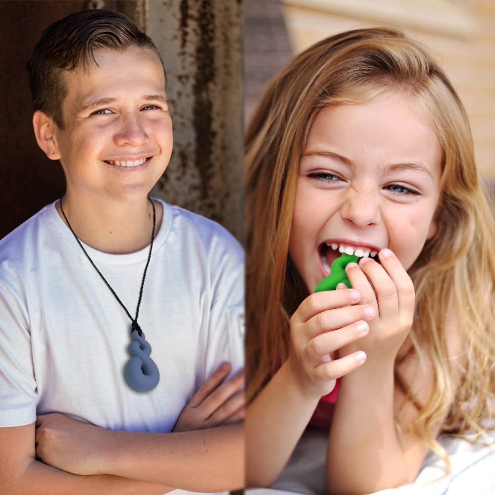MaberryTech Direct chew necklace adjustable cord enables comfortable daily wear.