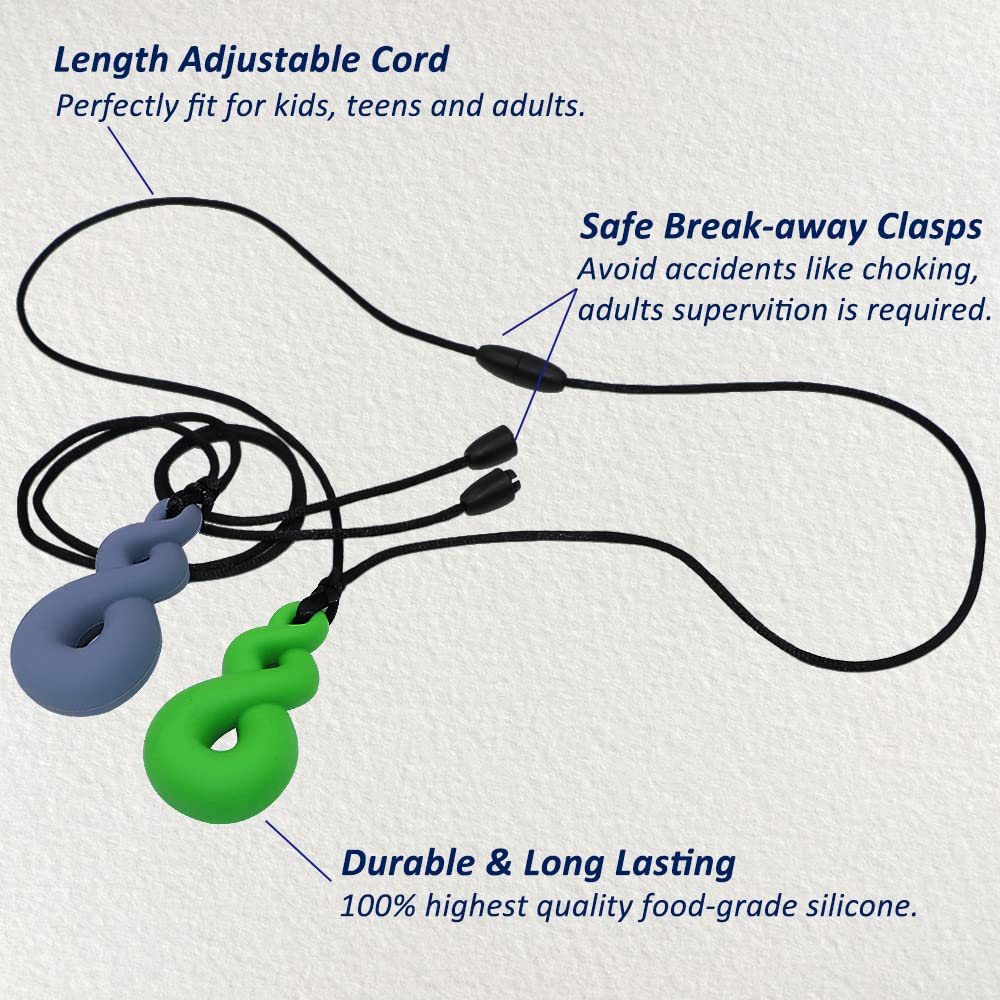 MaberryTech Direct chew necklace made of food-grade silicone for safe use.