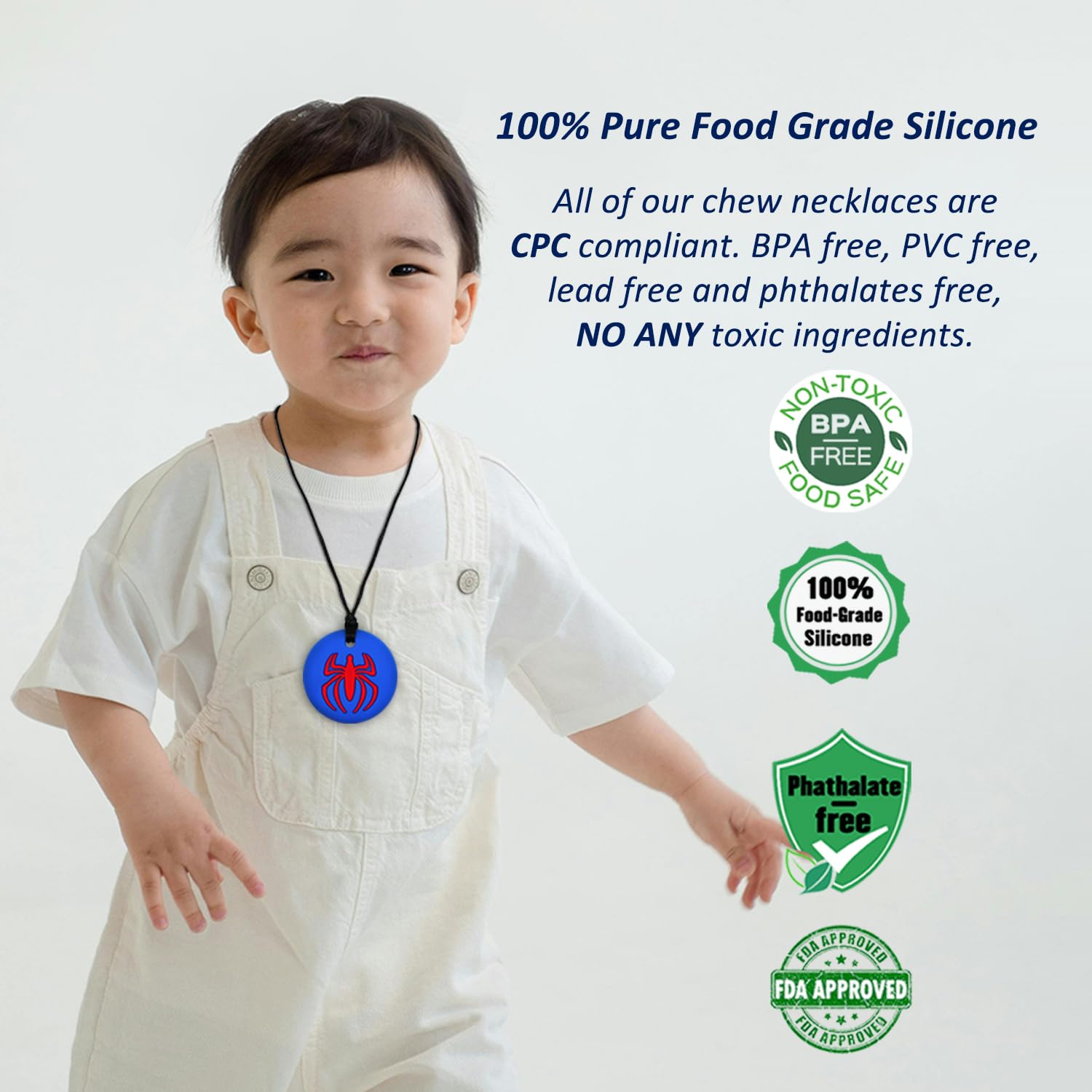 MaberryTech Direct chew necklace spider pack supports safe chewing for sensory kids.