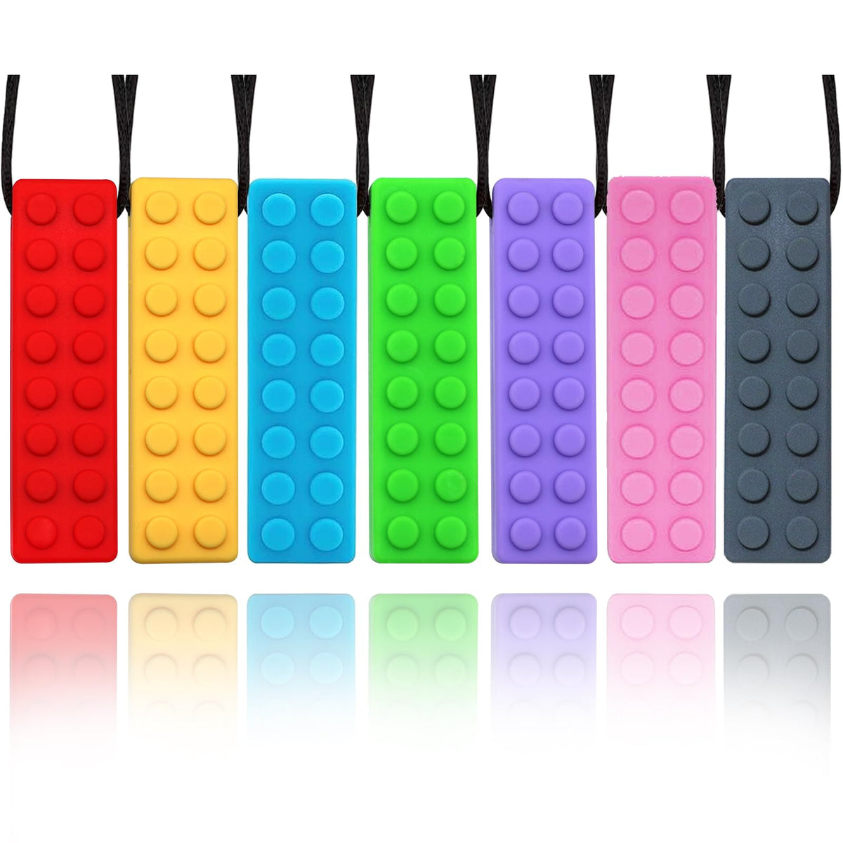 MaberryTech Direct chewy necklaces close-up of soft silicone for safe chewing