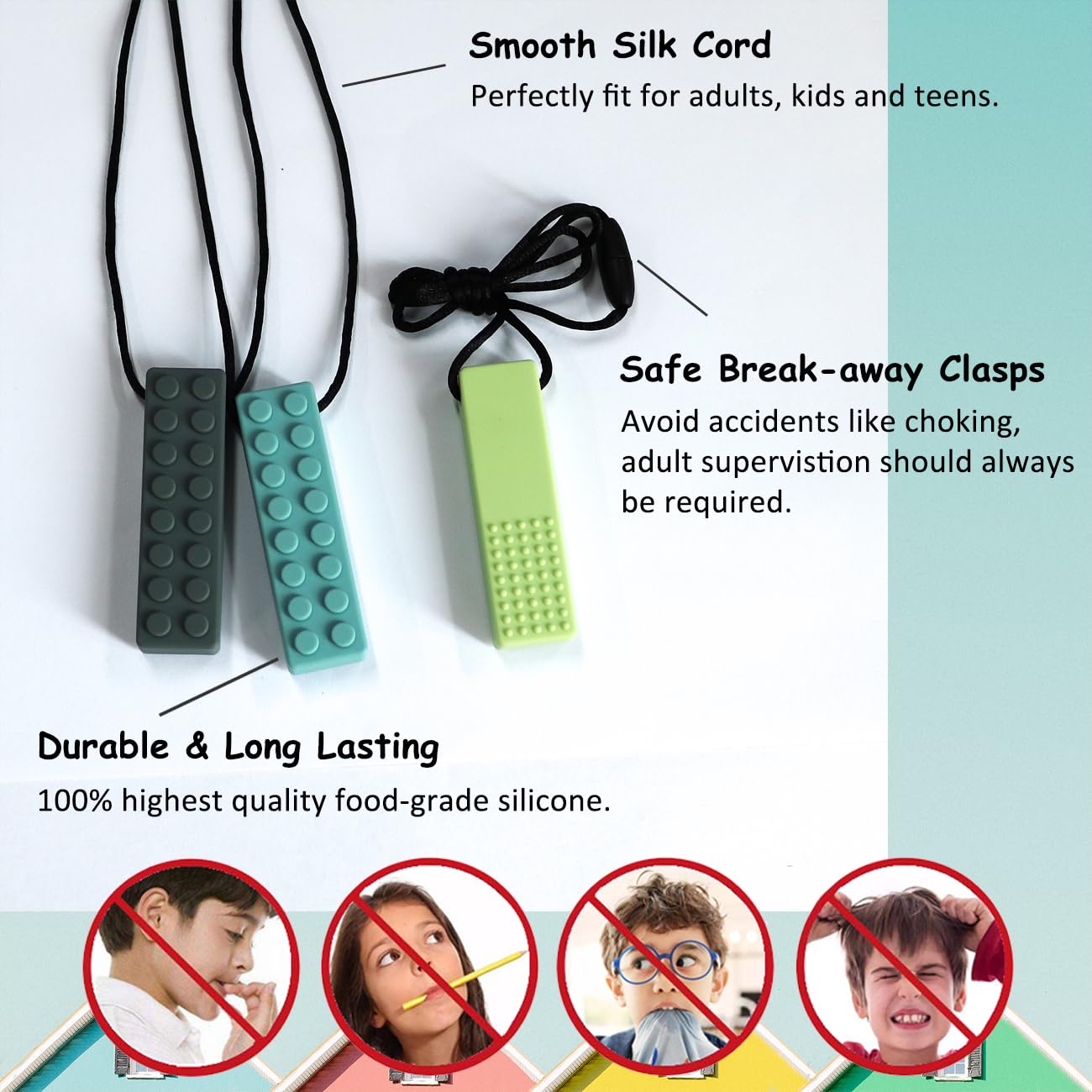 MaberryTech Direct chew toys are durable and reusable for long-lasting sensory play