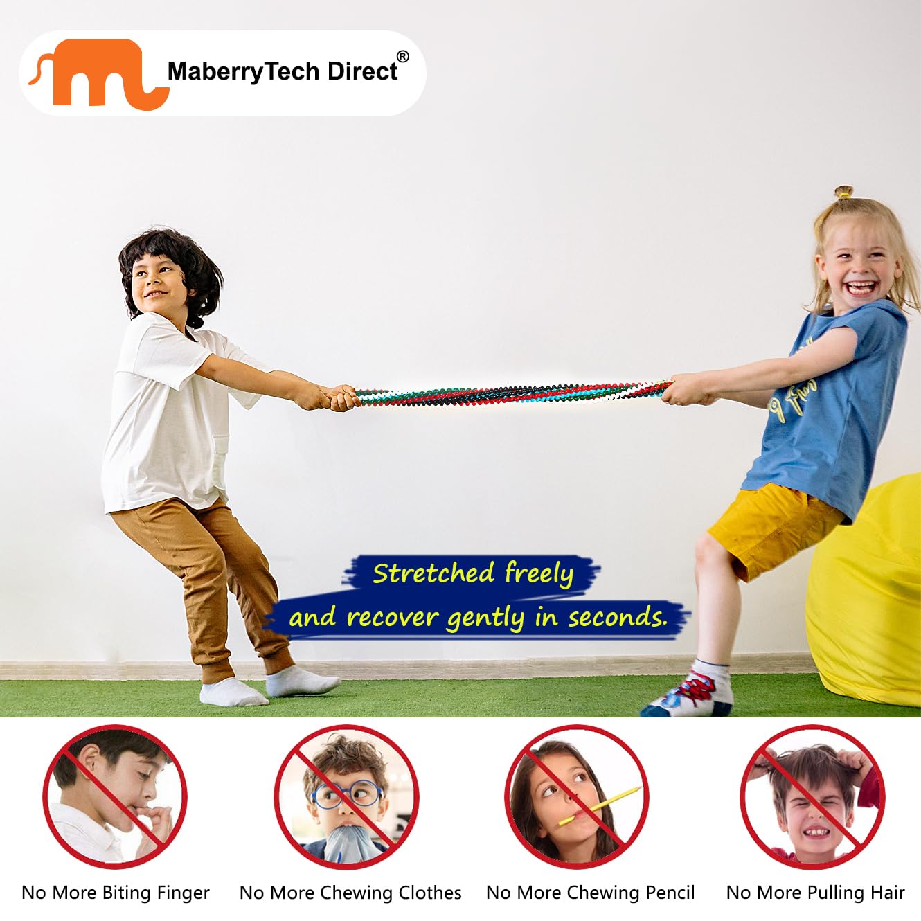 MaberryTech Direct easy-clean design under running water for quick sanitation.